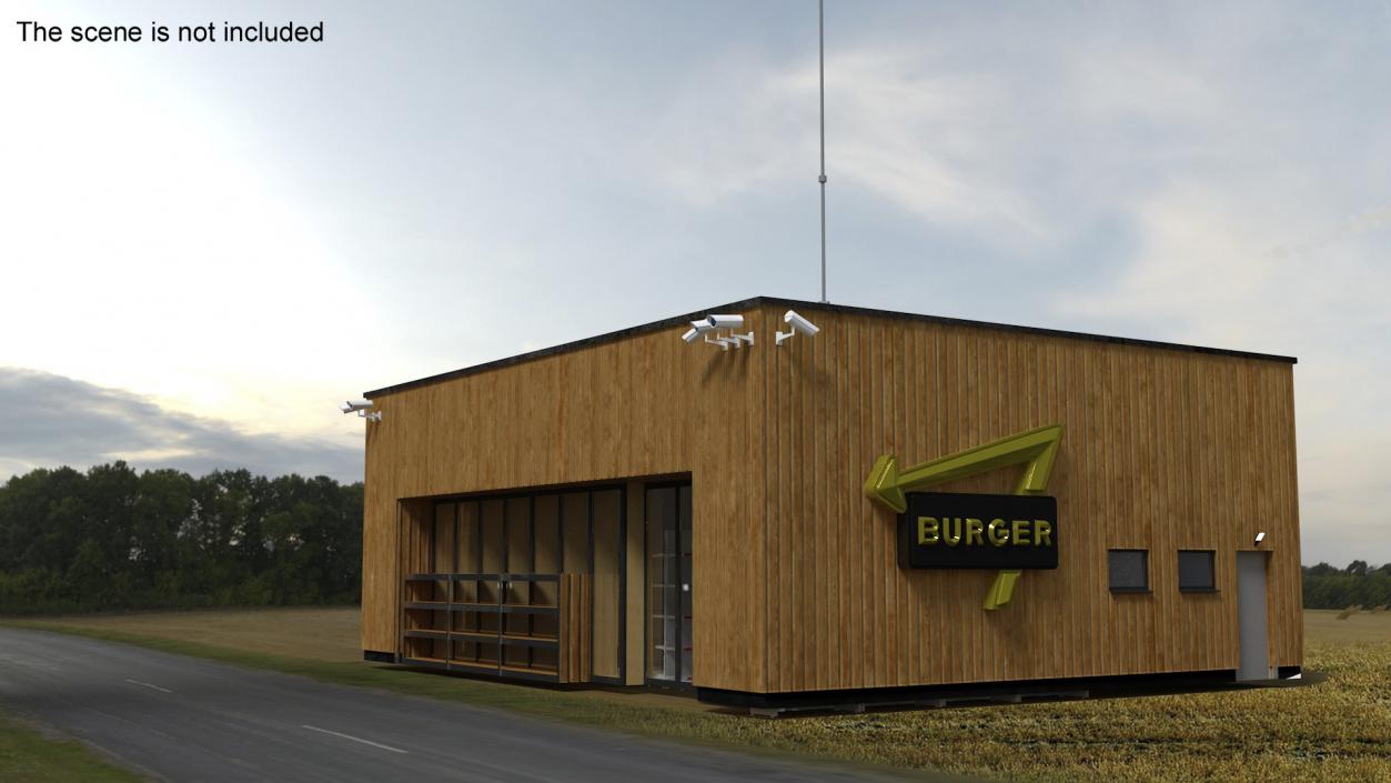 3D Small Burger Shop Building