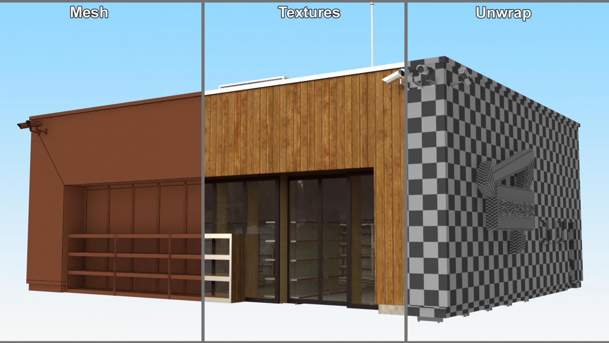 3D Small Burger Shop Building