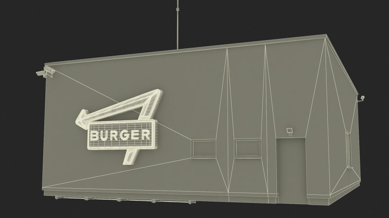 3D Small Burger Shop Building