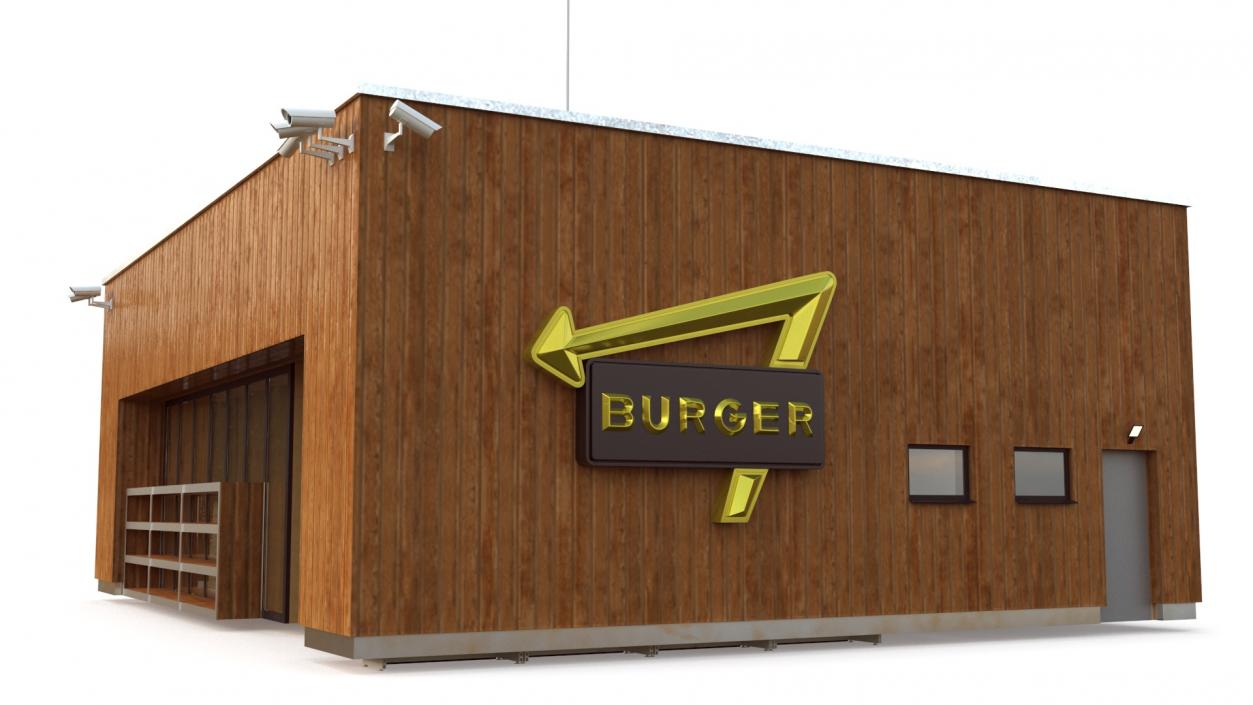 3D Small Burger Shop Building