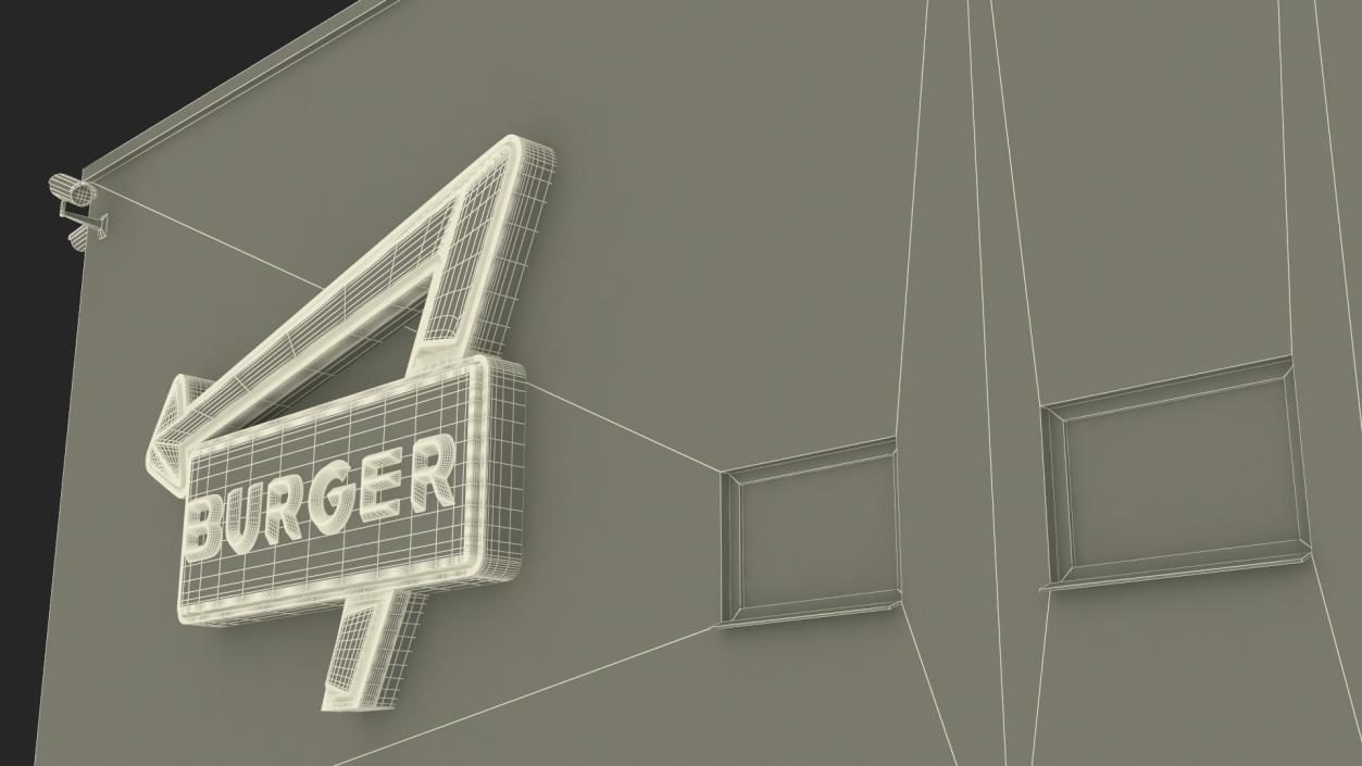 3D Small Burger Shop Building