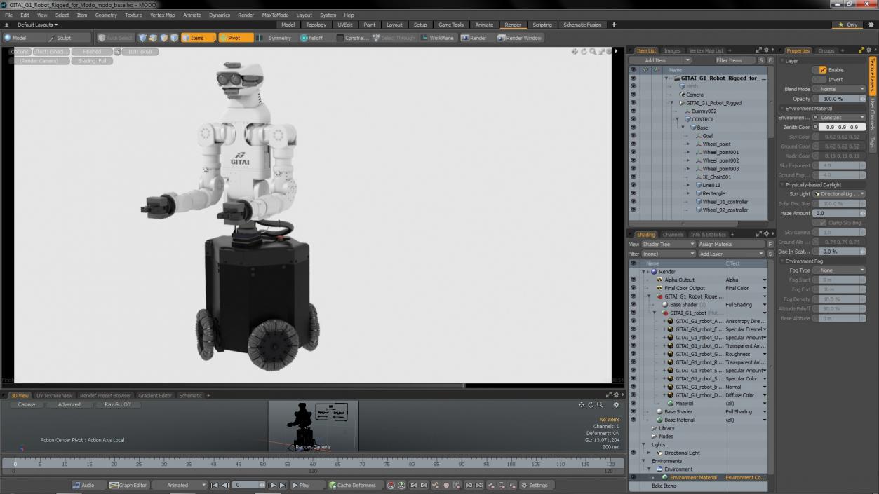 3D model GITAI G1 Robot Rigged for Modo