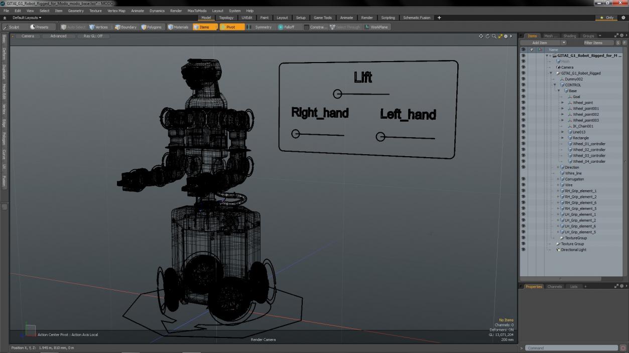 3D model GITAI G1 Robot Rigged for Modo