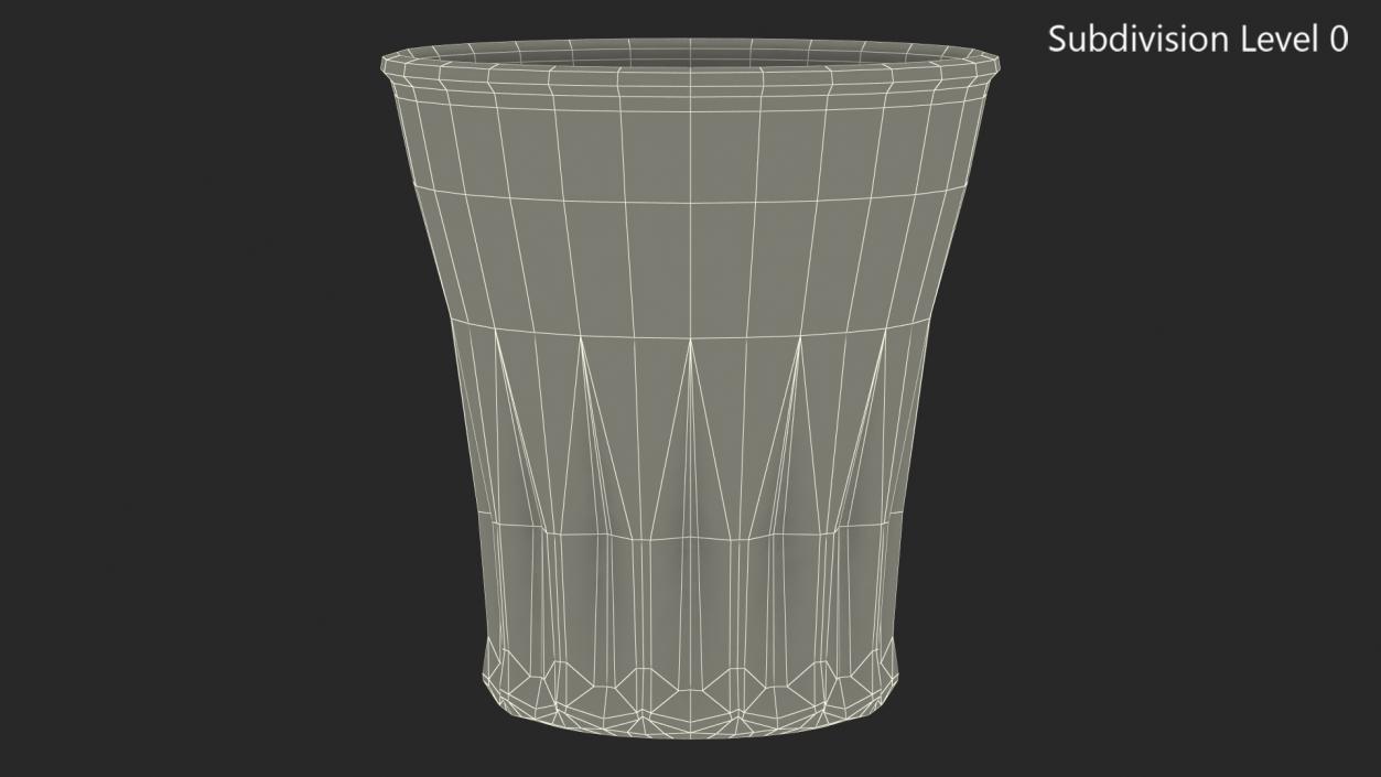 3D Faceted Shot Glass model