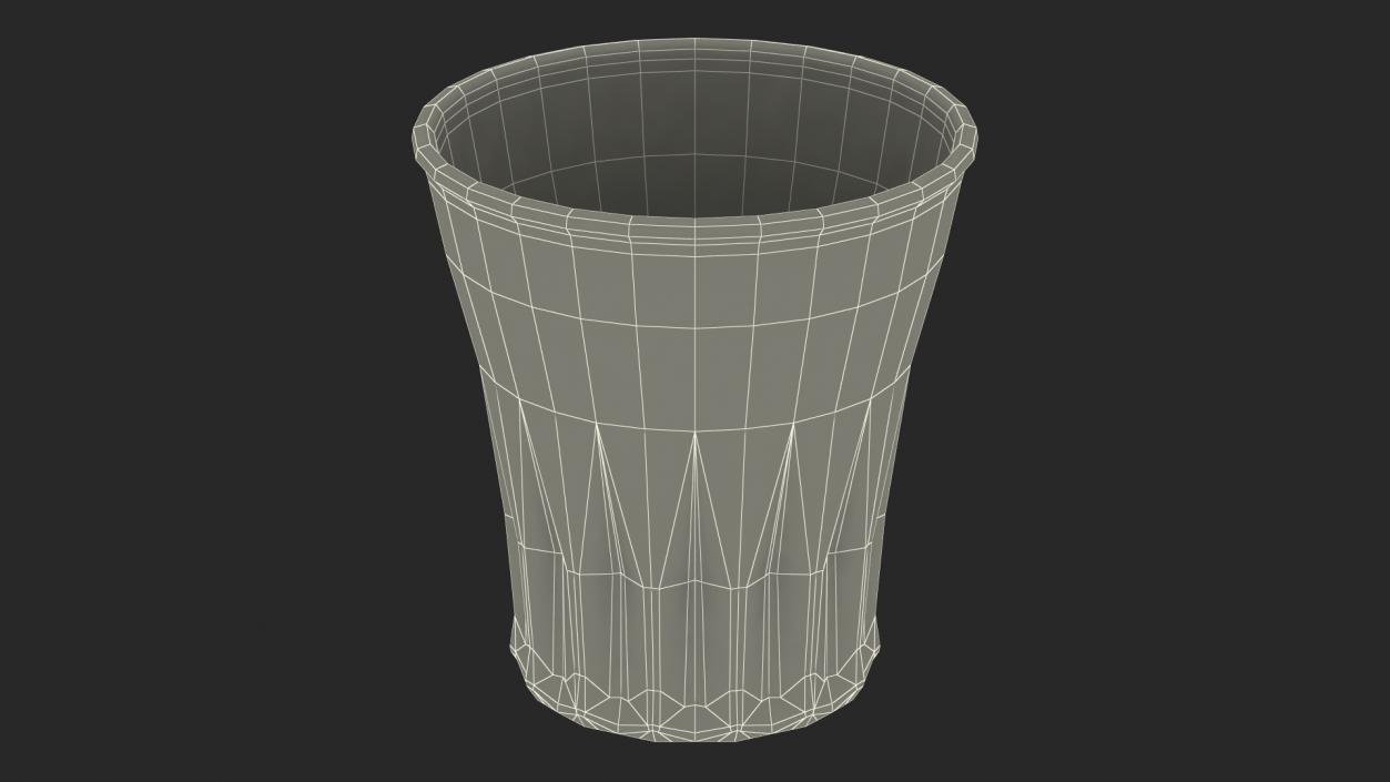 3D Faceted Shot Glass model