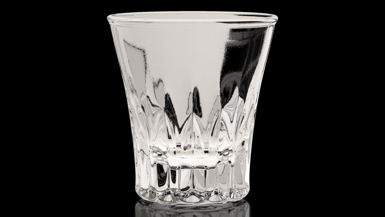 3D Faceted Shot Glass model