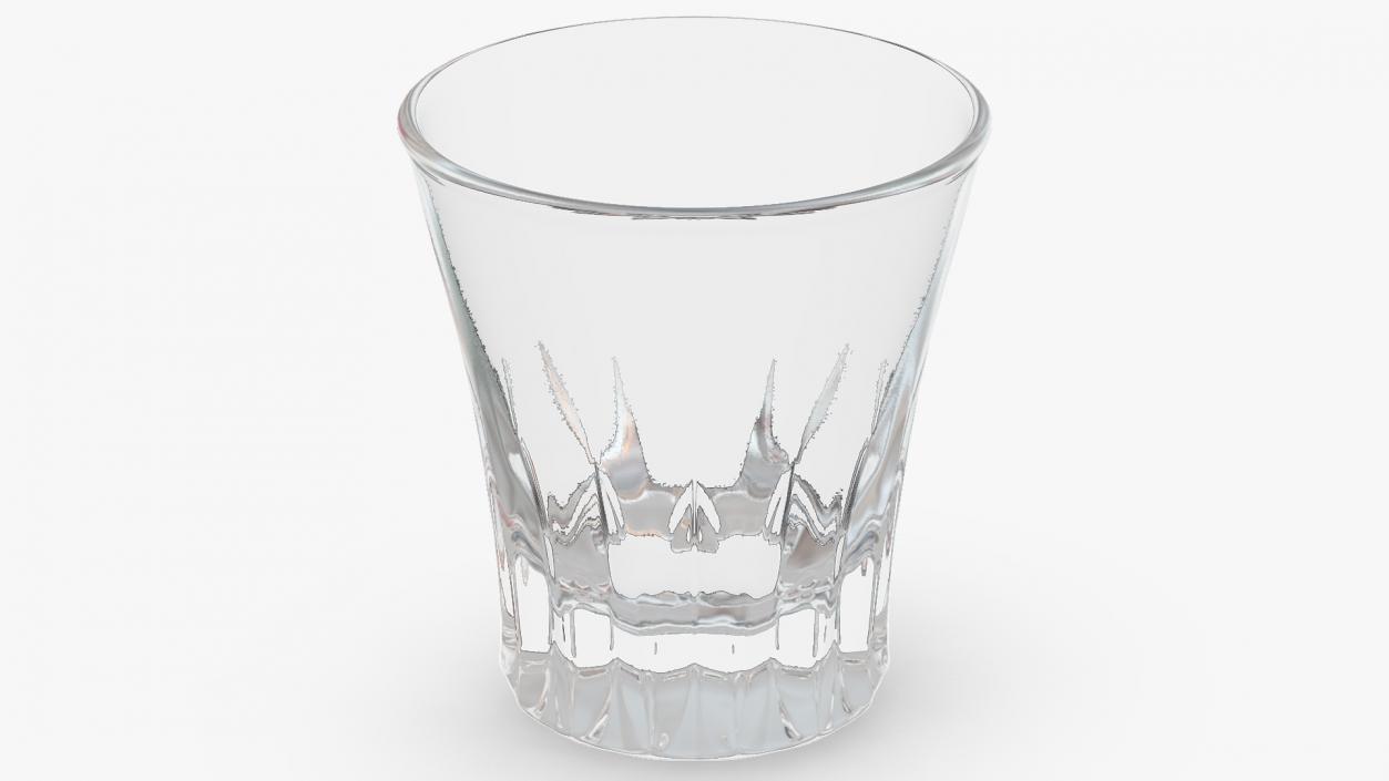 3D Faceted Shot Glass model