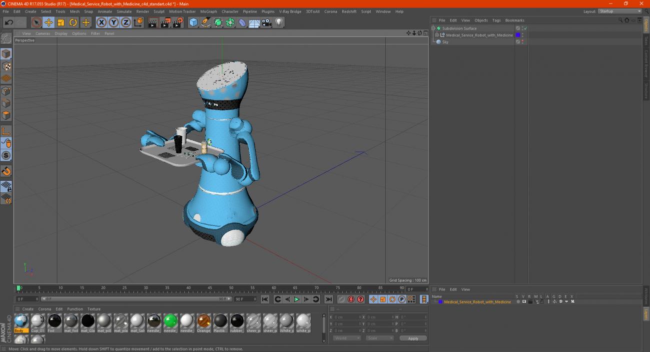 3D model Medical Service Robot with Medicine