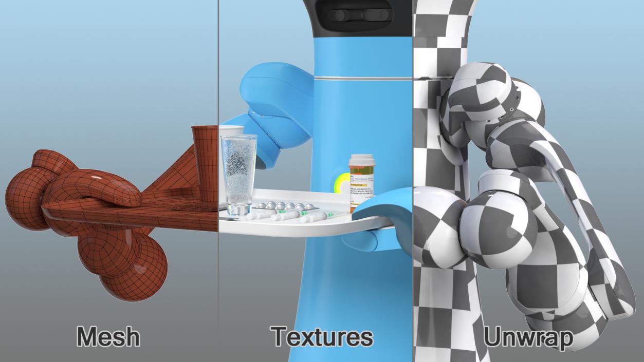 3D model Medical Service Robot with Medicine