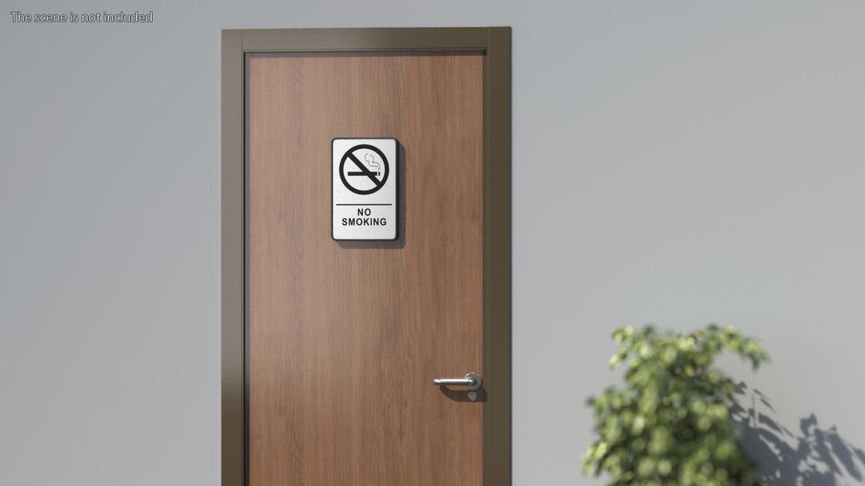 3D model No Smoking Sign