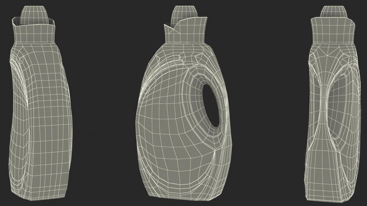 3D model Liquid Softener Medium Bottle Clear