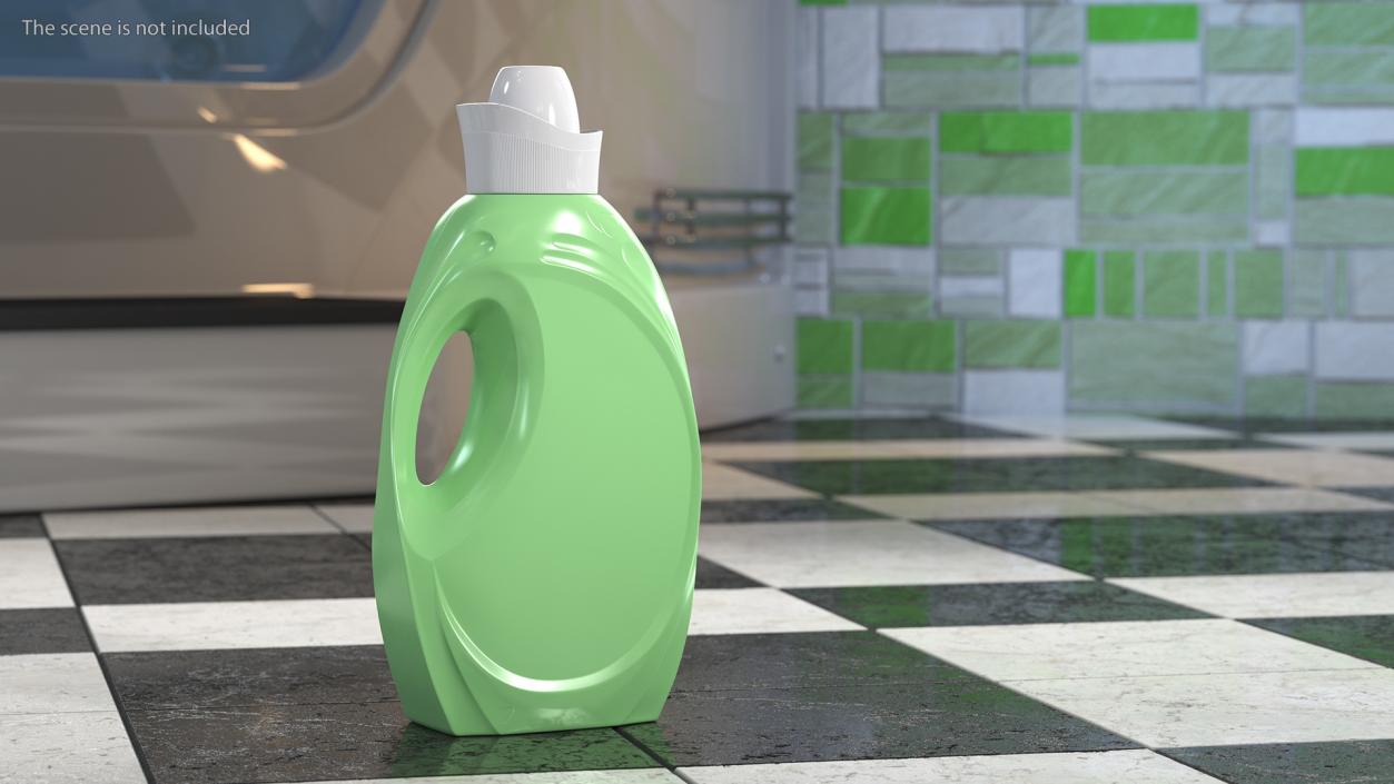 3D model Liquid Softener Medium Bottle Clear