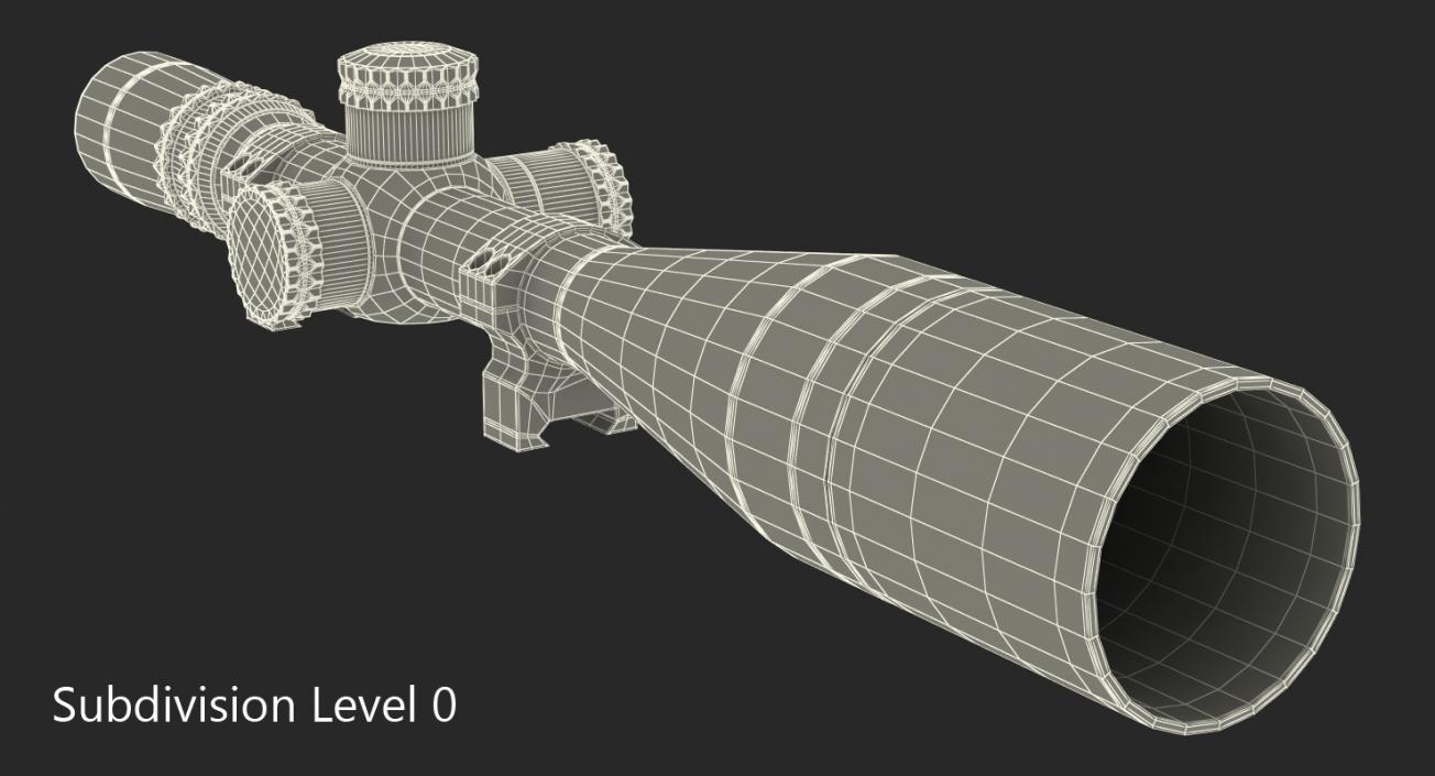 3D Sniper Rifle Scope model