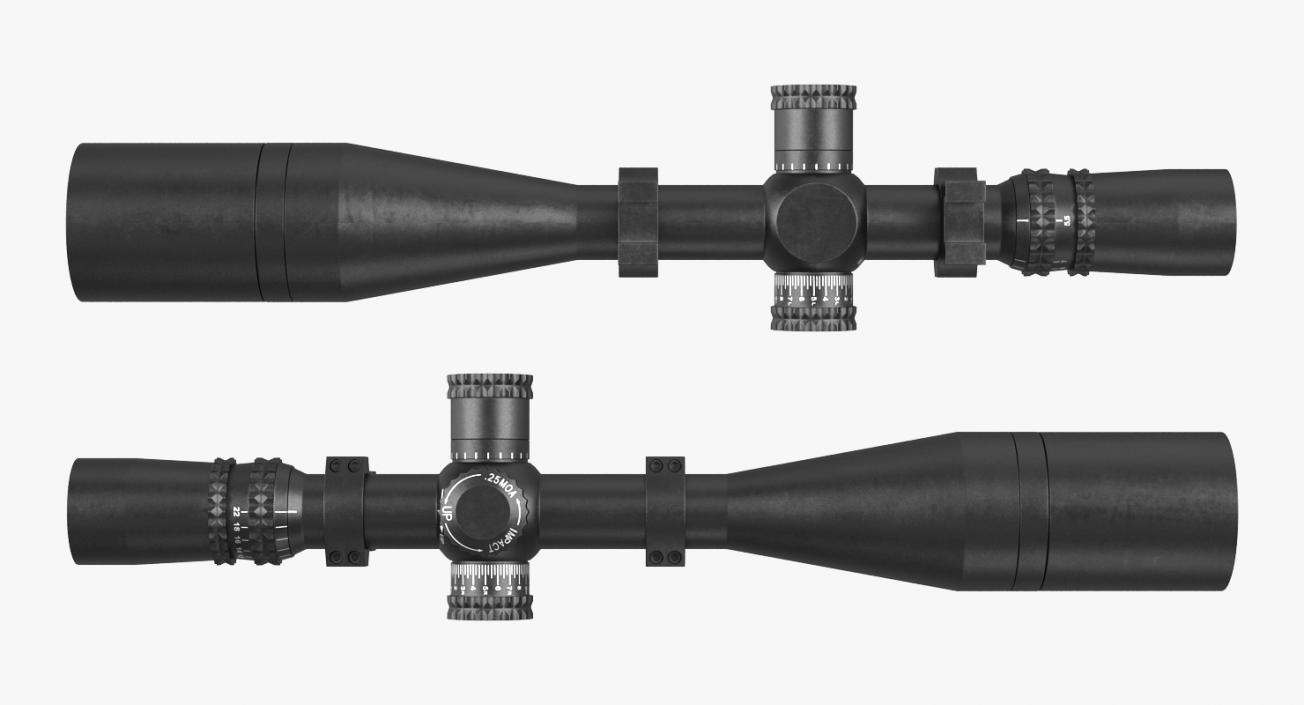 3D Sniper Rifle Scope model