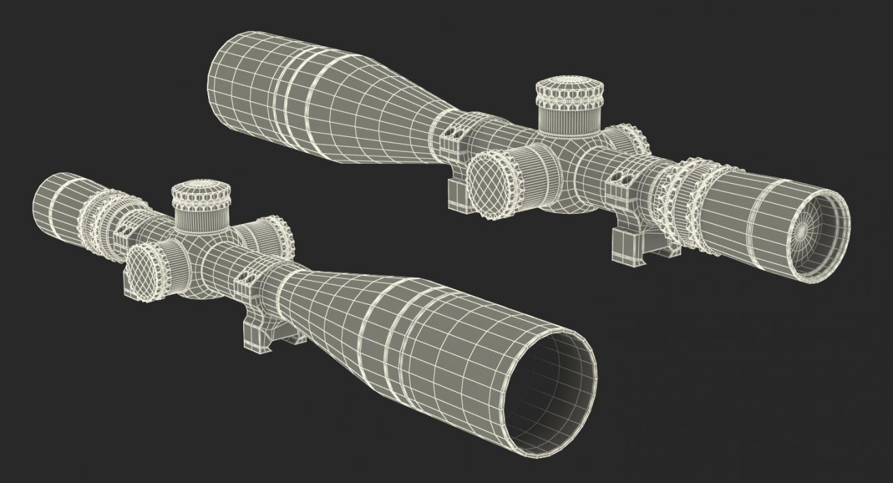 3D Sniper Rifle Scope model