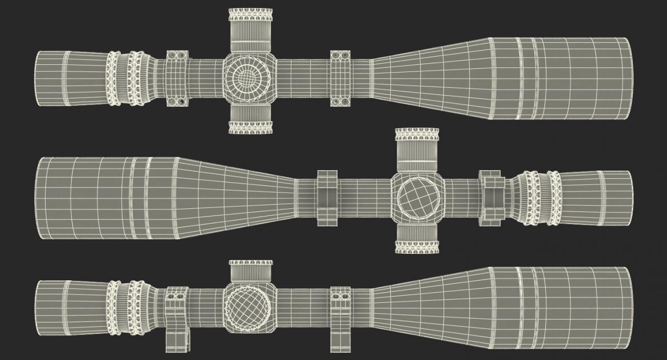 3D Sniper Rifle Scope model