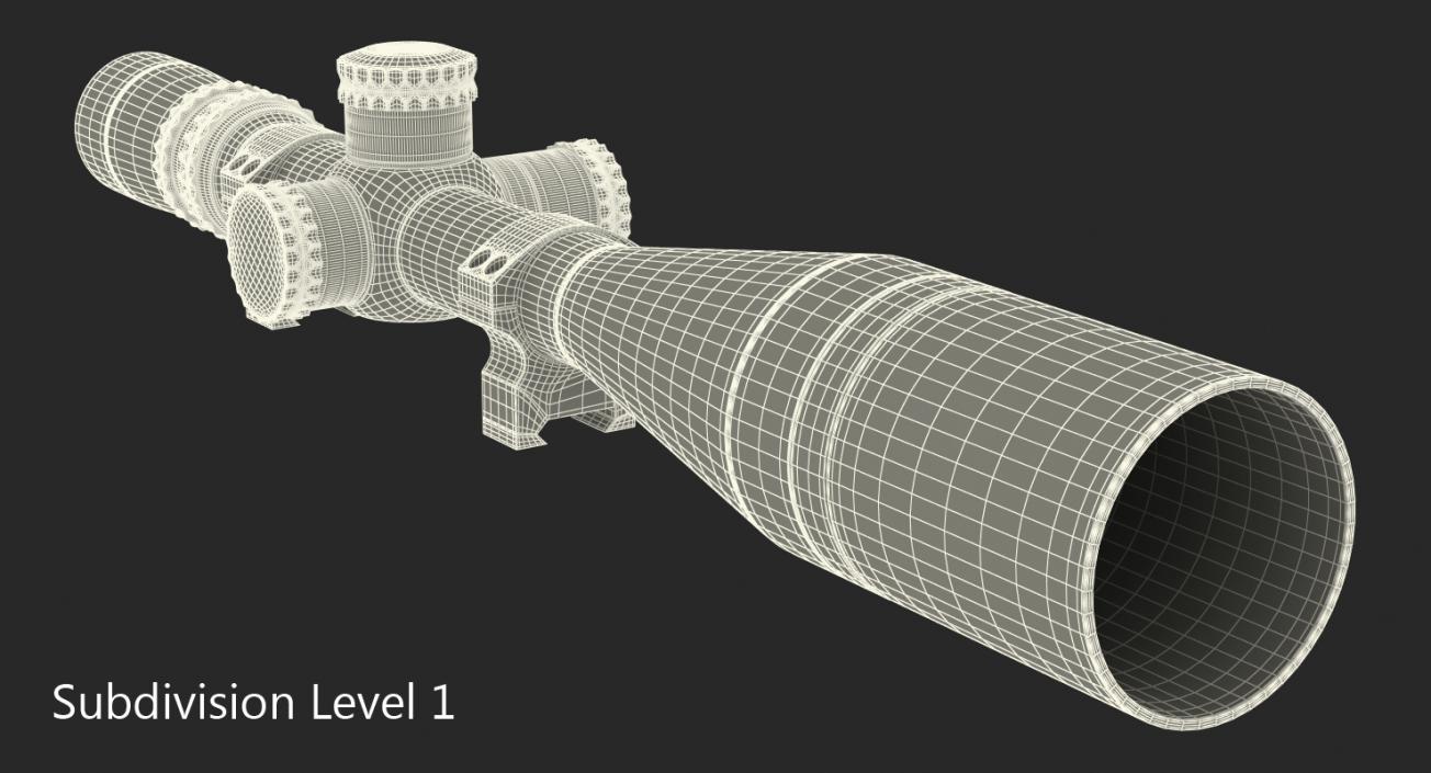 3D Sniper Rifle Scope model