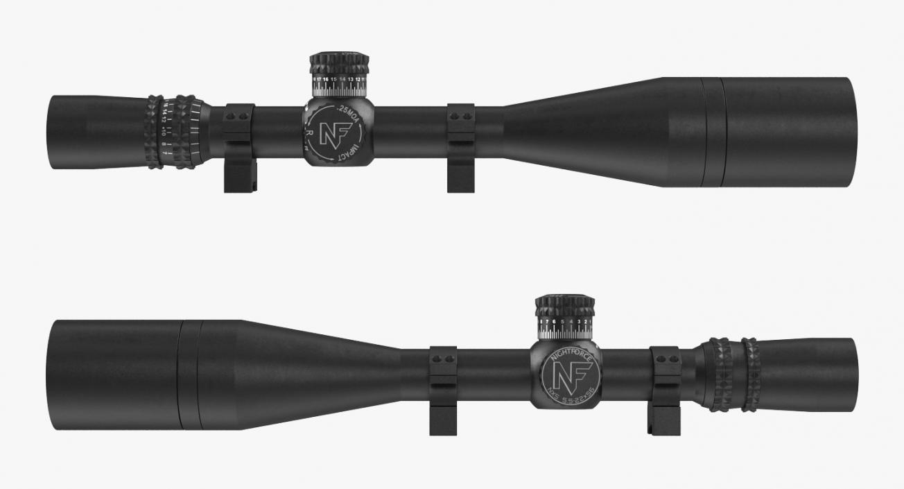 3D Sniper Rifle Scope model