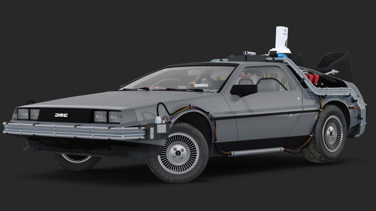 3D DeLorean DMC-12 Time Machine model