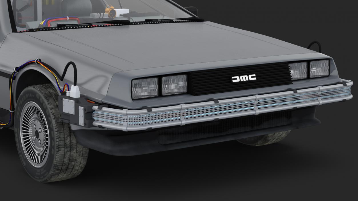 3D DeLorean DMC-12 Time Machine model