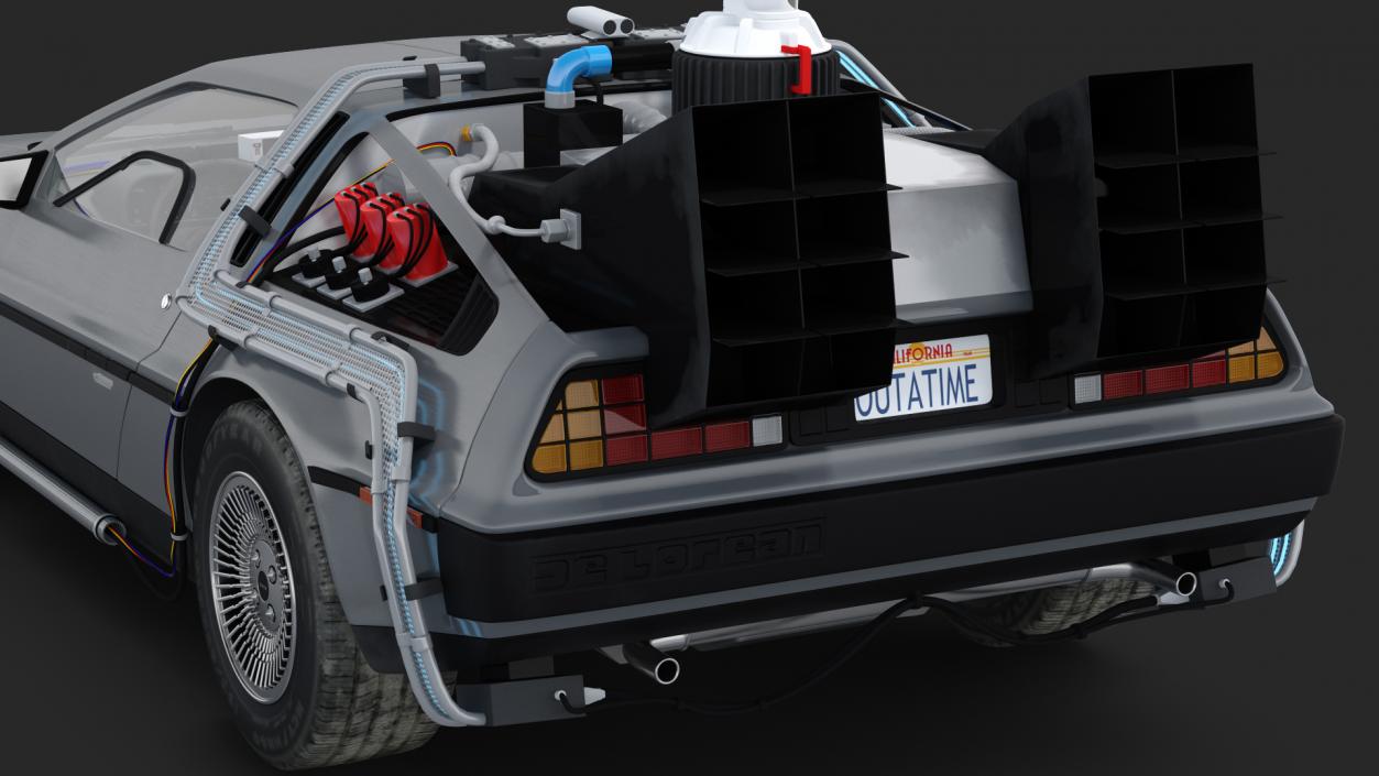 3D DeLorean DMC-12 Time Machine model