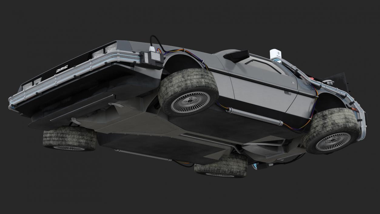 3D DeLorean DMC-12 Time Machine model