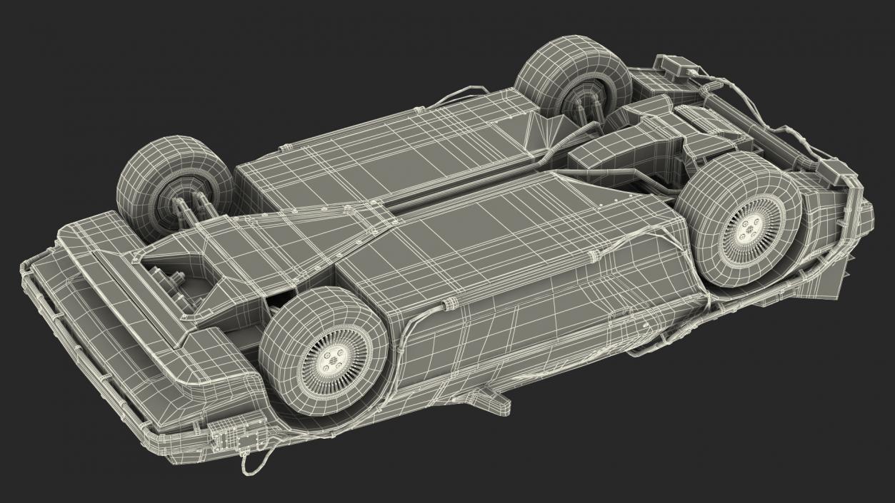 3D DeLorean DMC-12 Time Machine model