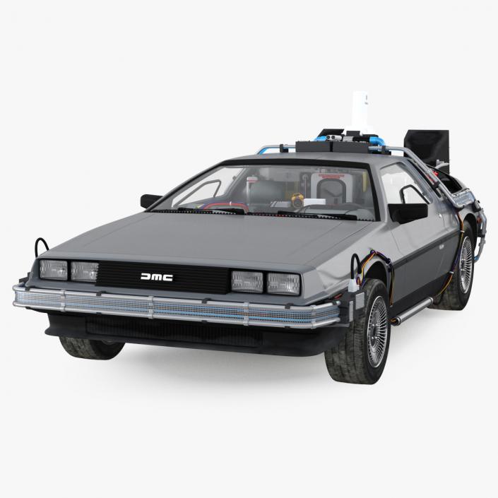 3D DeLorean DMC-12 Time Machine model