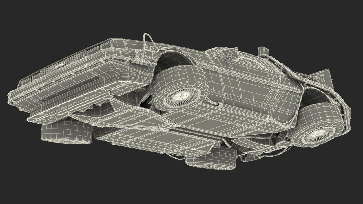 3D DeLorean DMC-12 Time Machine model