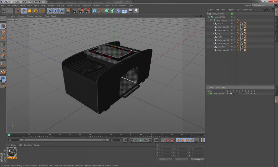 3D Card Shuffler model