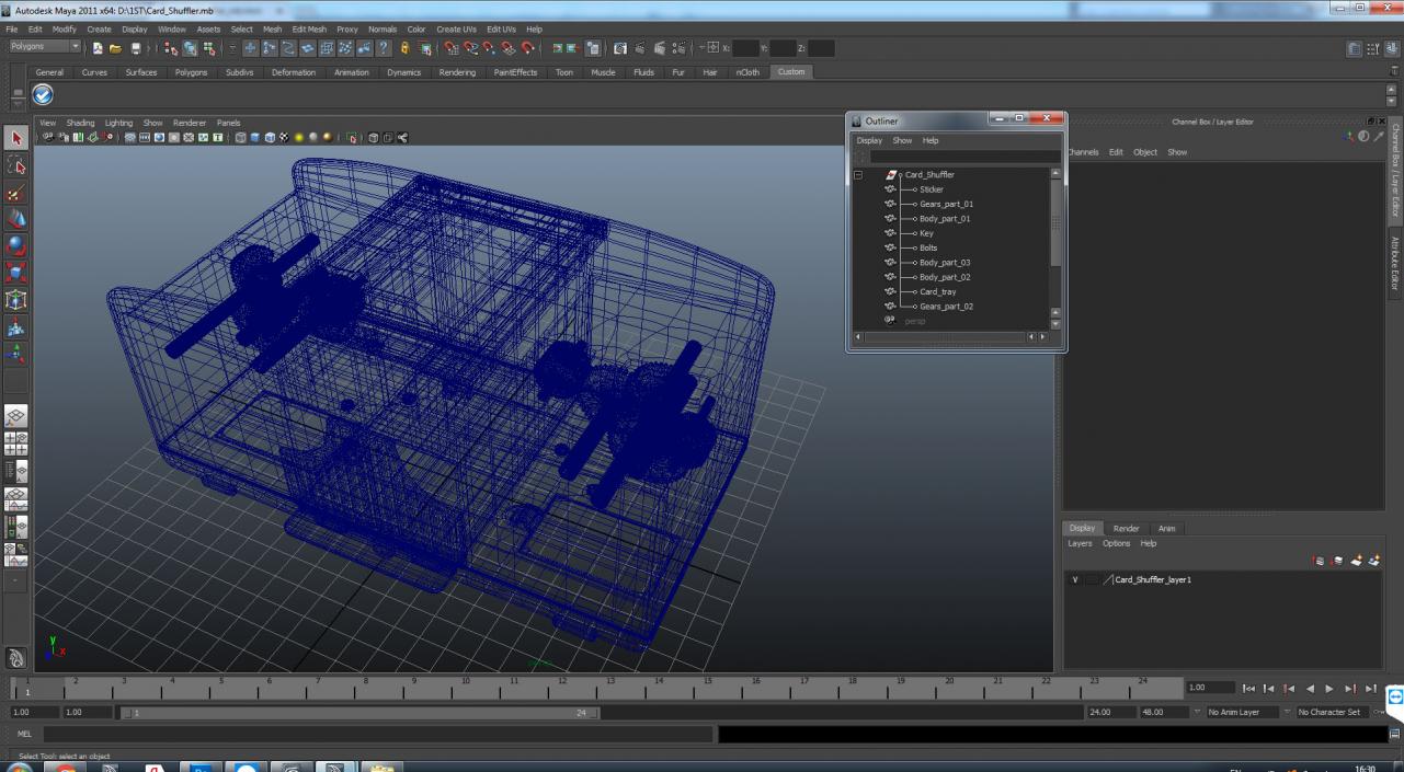 3D Card Shuffler model