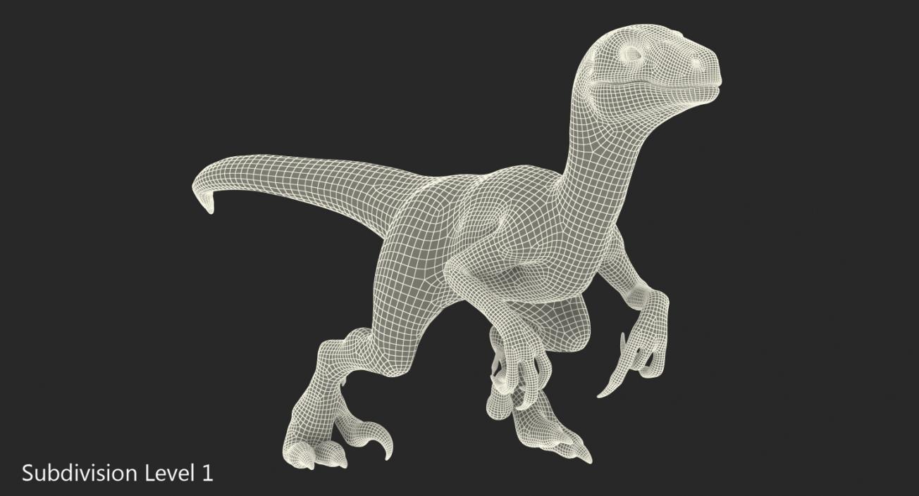 3D model Velociraptor Walking Pose