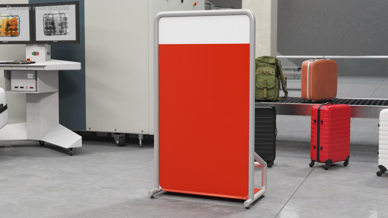 3D Luggage Airport Unit New Red model