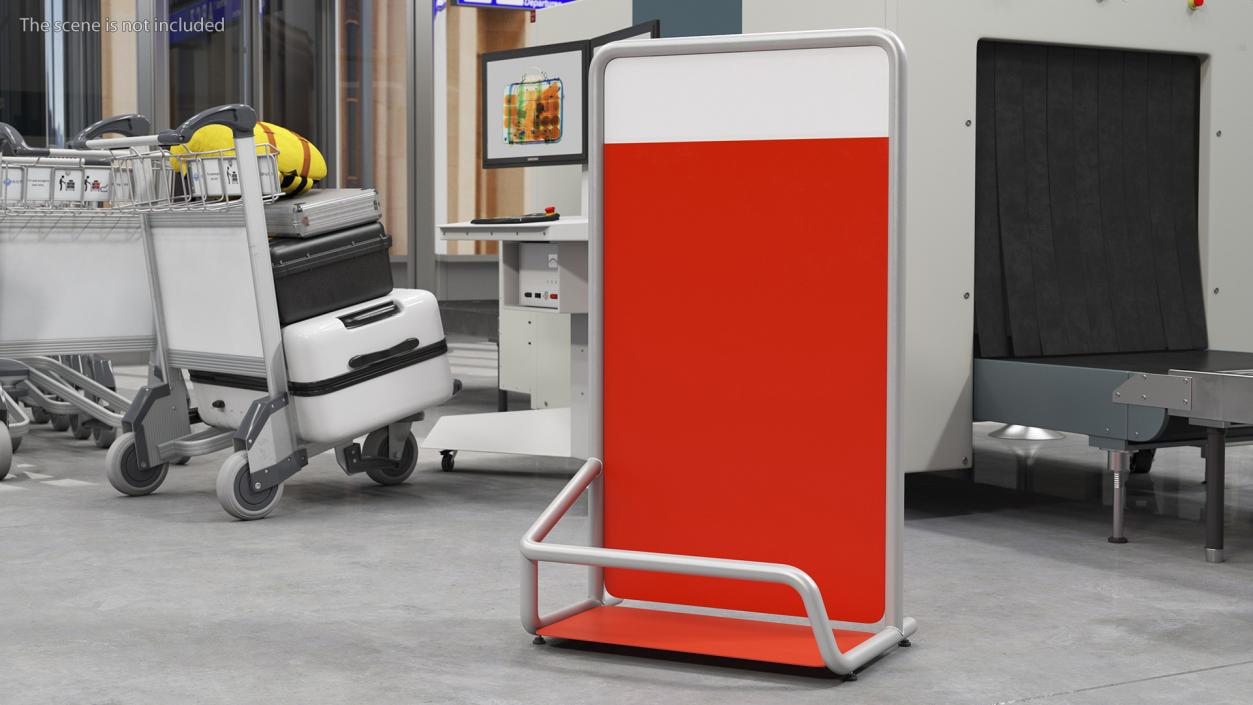 3D Luggage Airport Unit New Red model