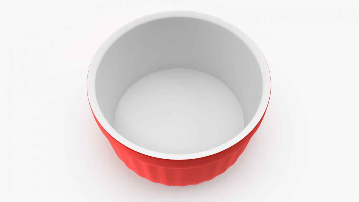 Melamine Dipping Bowl Round Sauce Red 3D