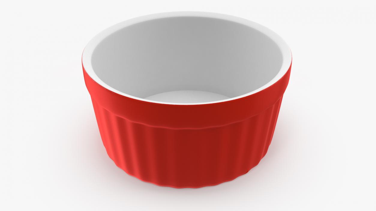 Melamine Dipping Bowl Round Sauce Red 3D