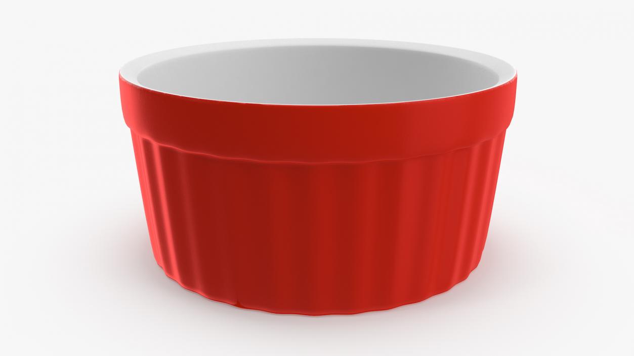 Melamine Dipping Bowl Round Sauce Red 3D