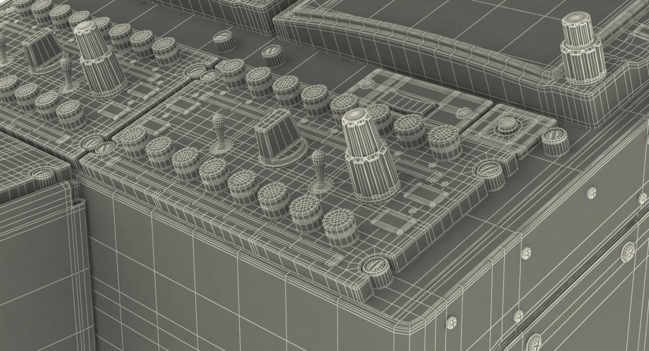 3D model Helicopter Instrument Control Panel