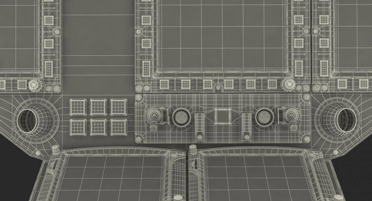 3D model Helicopter Instrument Control Panel