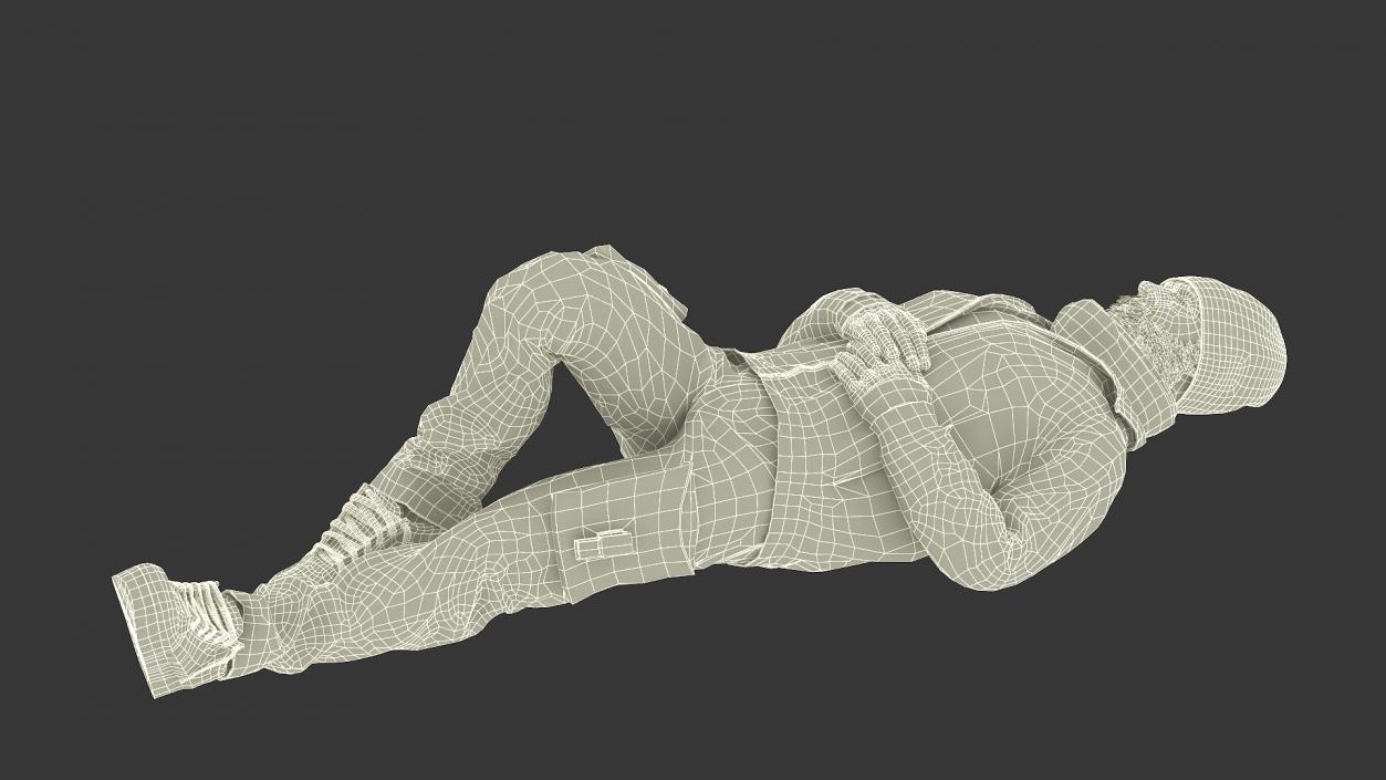 3D Sleeping Homeless Man