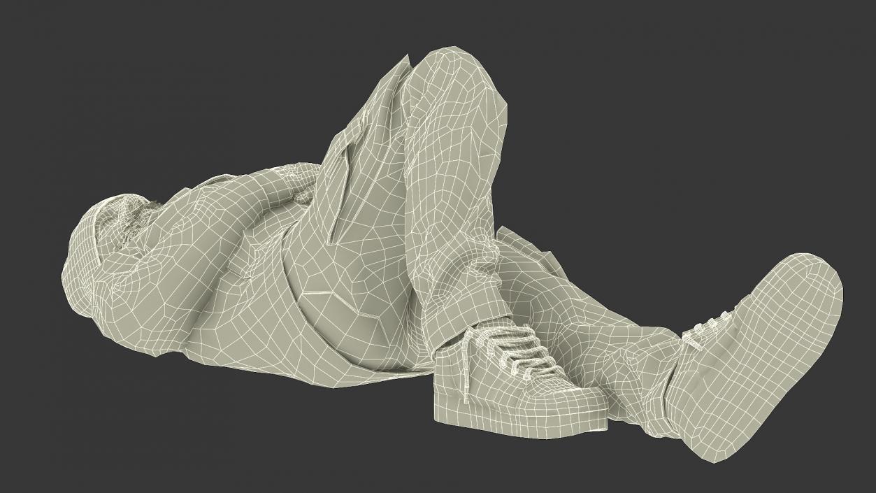 3D Sleeping Homeless Man