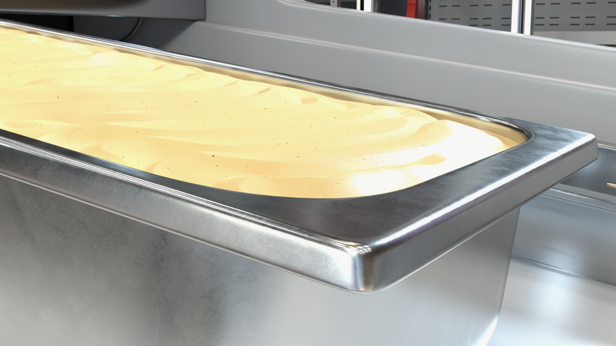 3D model Caramel Ice Cream Tray Untouched Surface