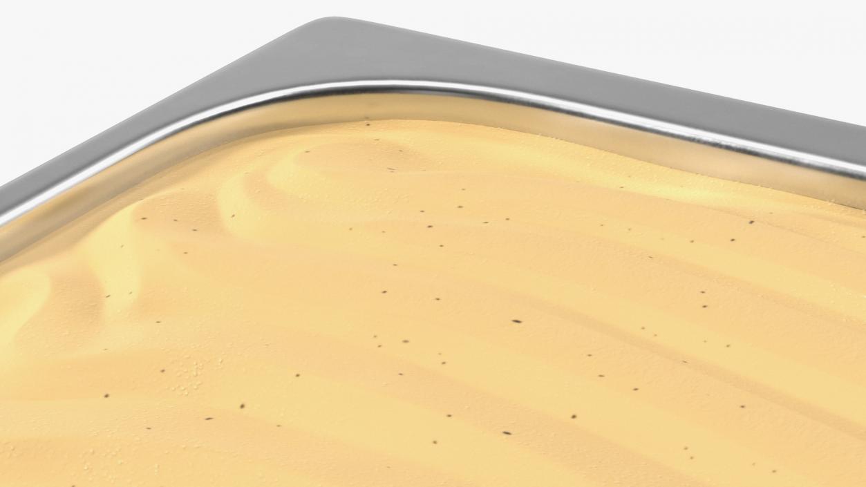 3D model Caramel Ice Cream Tray Untouched Surface