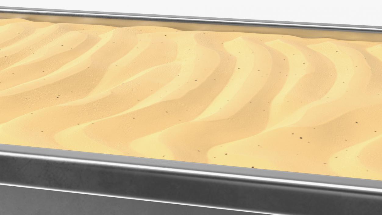 3D model Caramel Ice Cream Tray Untouched Surface