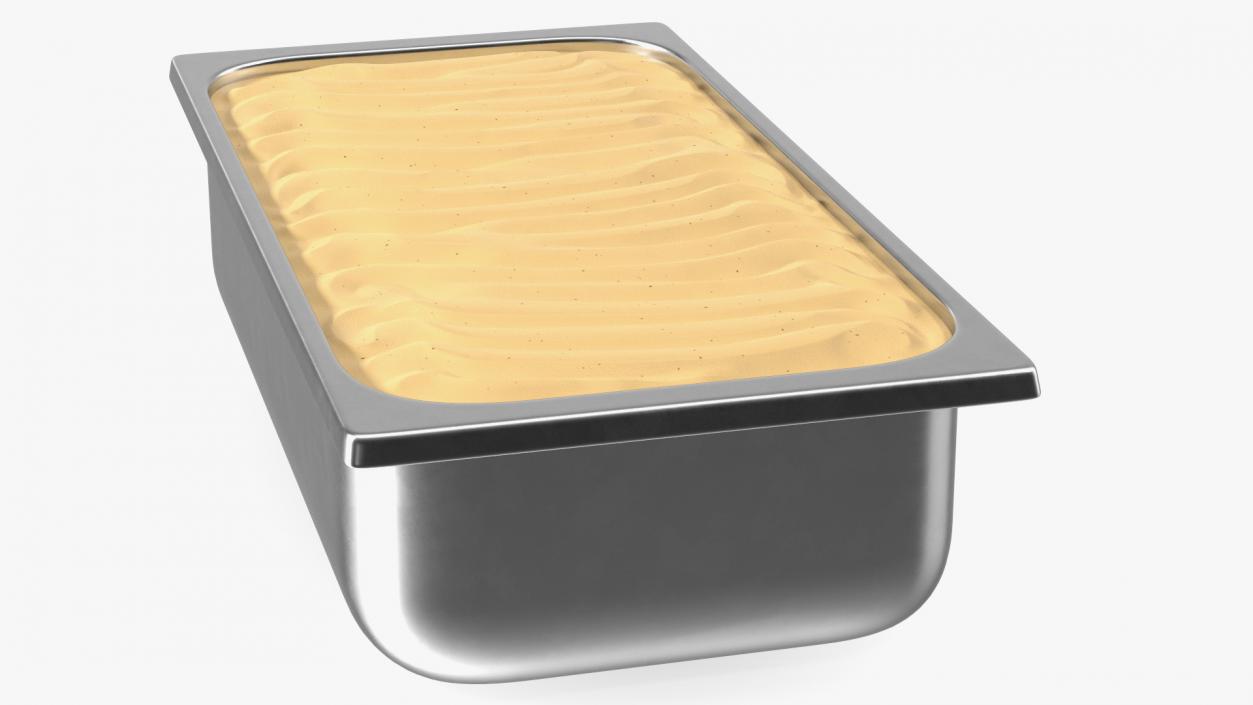 3D model Caramel Ice Cream Tray Untouched Surface