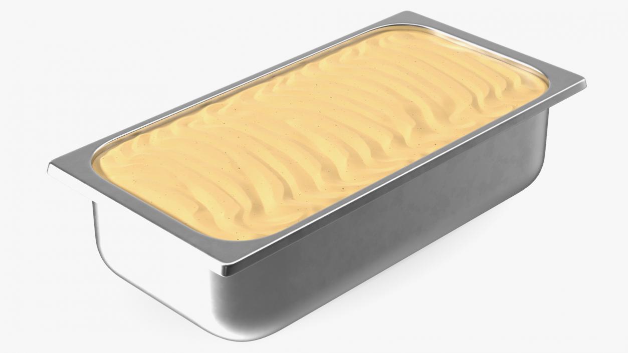 3D model Caramel Ice Cream Tray Untouched Surface