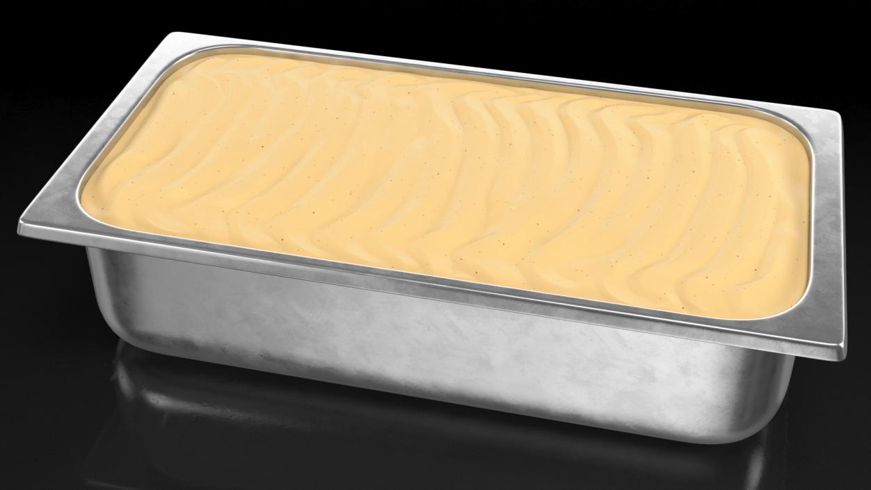 3D model Caramel Ice Cream Tray Untouched Surface