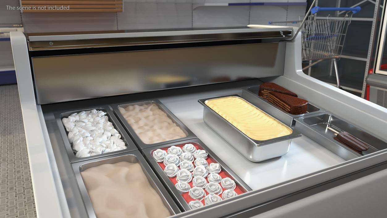 3D model Caramel Ice Cream Tray Untouched Surface