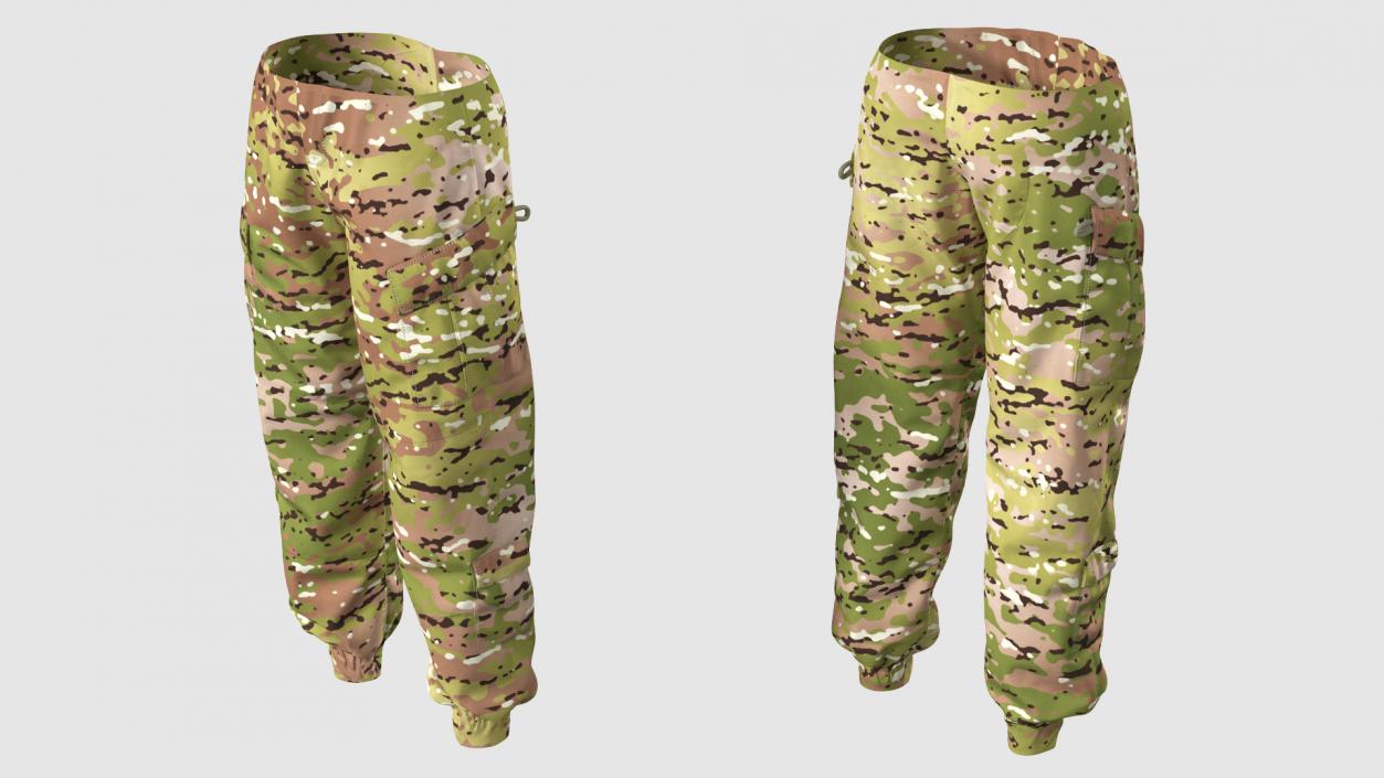 3D Female US Soldier Camouflage Uniform