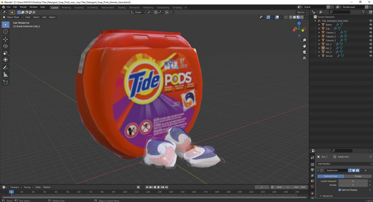 3D Tide Detergent Soap Pods 2